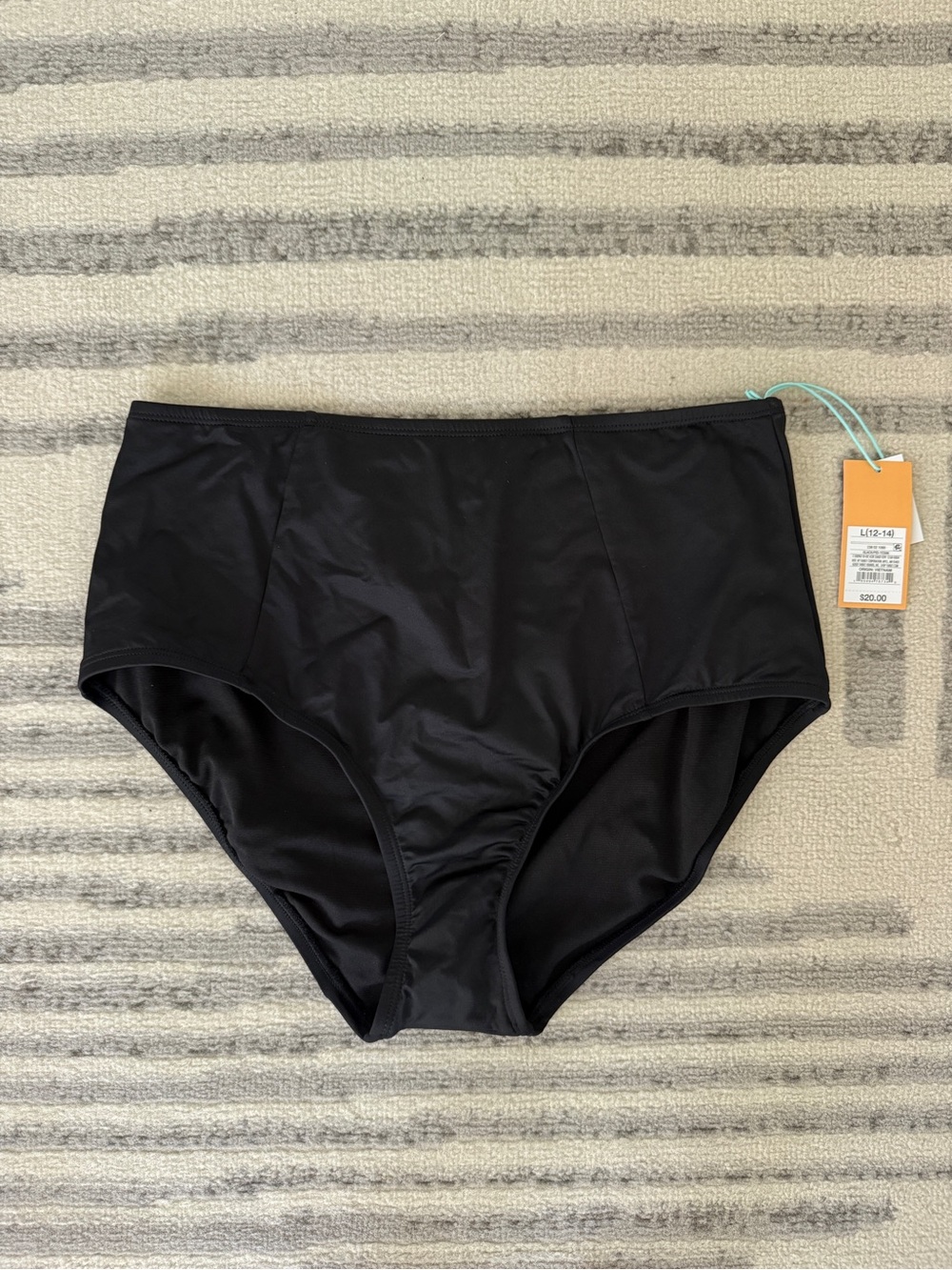 Kona Sol High Waisted , High Coverage Black Bathing Suit Bottoms